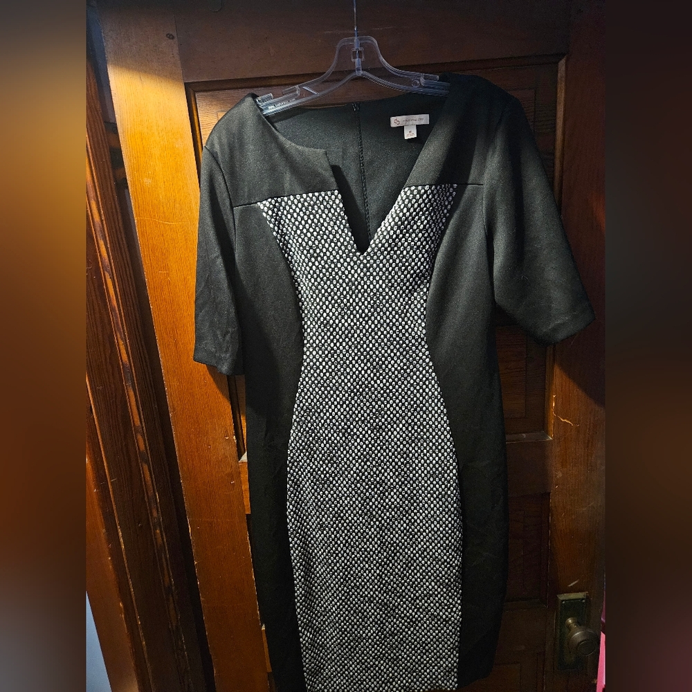 Elegant Black and White Bodycon Dress